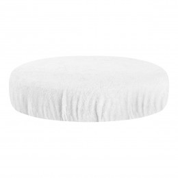 Terry cloth stool cover white