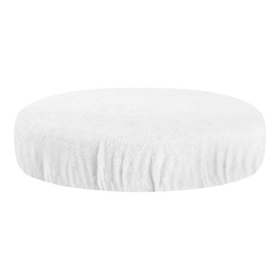 Terry cloth stool cover white