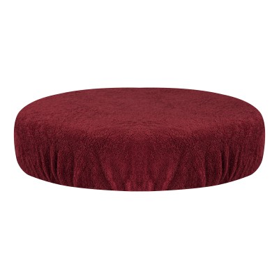 Terry cloth stool cover burgundy