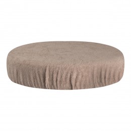 Terrycloth cover for a beige stool