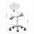 Cosmetic stool 1025 white Giovanni