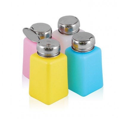 Bottle with pump chrome 180 ml mix color Bottle with pump chrome 180 ml mix color