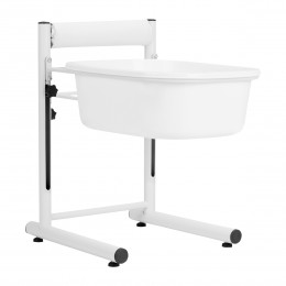 Pedicure tray with adjustable height, white