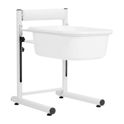 Pedicure tray with adjustable height, white