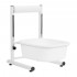 Pedicure tray with adjustable height, white