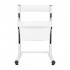 Pedicure tray with adjustable height, white