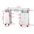 Glass desk with absorber 013B white