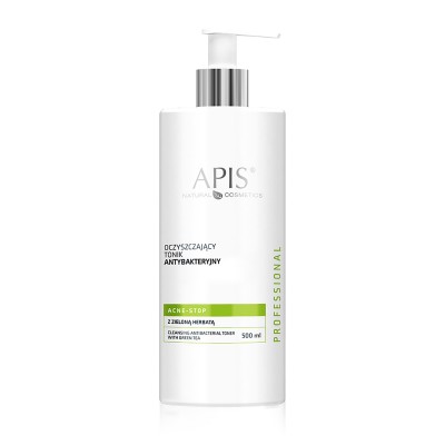Apis acne-stop cleansing antibacterial tonic with green tea 500 ml