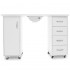 Desk 2027 white two cabinets with a hood