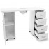Desk 2027 white two cabinets with a hood