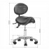 Cosmetic stool 1025 black Giovanni