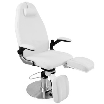 Azzurro 713A white hydraulic podiatry chair
