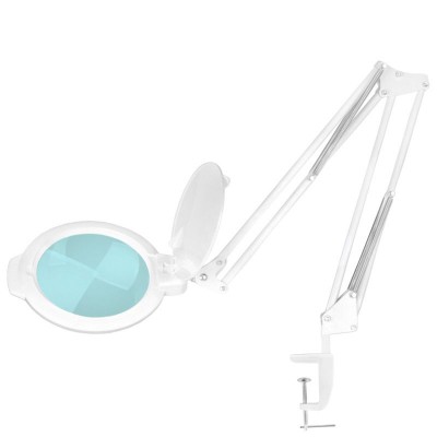 Glow Moonlight 8012/5" LED magnifying glass lamp for table top, white