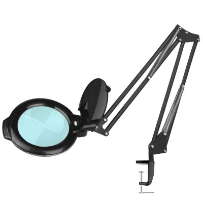 Glow Moonlight 8012/5" black LED magnifying lamp for tabletop Glow Moonlight 8012/5" black LED magnifying lamp for tabletop