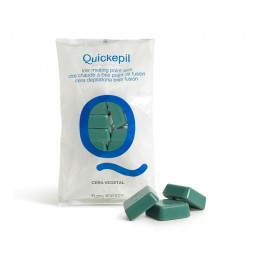 QUICKEPIL HARD DEPILATION WAX WITHOUT STRIPES FOR DEPILATION VEGETAL 1 KG GREEN