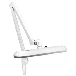 Elegante 801-s LED workshop lamp with standard vice, white