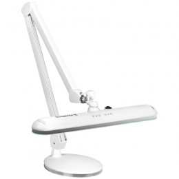 LED workshop lamp Elegante 801-tl with base, adjustable intensity and light color, white