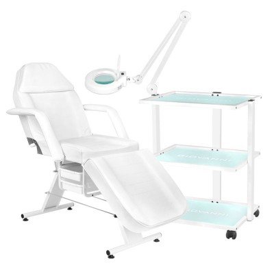 Cosmetic chair 202 Basic + cosmetic table 1040 + LED magnifying lamp S5 Cosmetic chair 202 Basic + cosmetic table 1040 + LED magnifying lamp S5