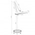 LED workshop lamp Elegante 801-l with tripod, adjustable light intensity, white