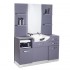 Gabbiano hairdressing console with washbasin B085 gray