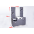 Gabbiano hairdressing console with washbasin B085 gray