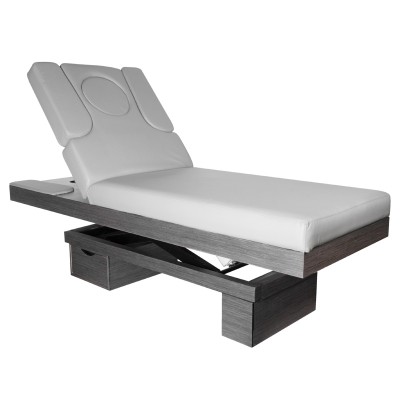 Spa cosmetic couch Azzurro 815B luminous gray wood heated
