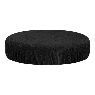 Terry cloth stool cover black