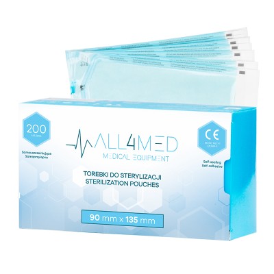 All4med autoclavable bags 90 mm x 135 mm 200 pcs.