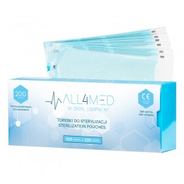 All4med autoclavable bags 100 mm x 230 mm 200 pcs.