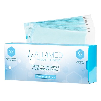 All4med autoclavable bags 100 mm x 230 mm 200 pcs.