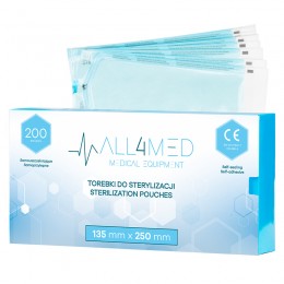 All4med autoclavable bags 135 mm x 250 mm 200 pcs.