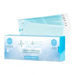 All4med autoclavable bags 90 mm x 230 mm 200 pcs.