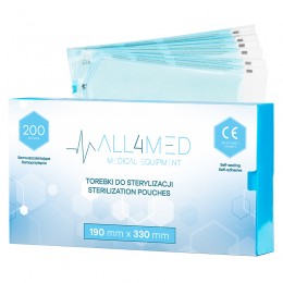 All4med autoclavable bags 190 mm x 330 mm 200 pcs.