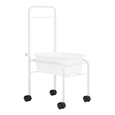 Pedicure tray on wheels white Pedicure tray on wheels white