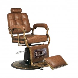 Gabbiano Boss Old Leather Light Brown Barber Chair