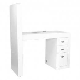 Cosmetic desk 310 with cassette extractor, white, left