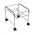 Pedicure tray straight with wheels chrome