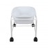 Pedicure tray straight with wheels white