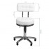 Cosmetic stool AM-877 white