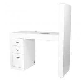 Cosmetic desk 310 with cassette extractor, white, right