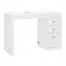 Cosmetic desk 312 with cassette extractor, white, left