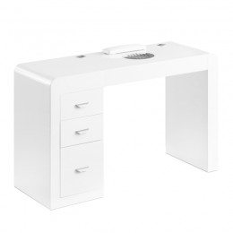 Cosmetic desk 312 with cassette extractor, white, right
