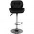 Bar stool M01 quilted adjustable black Bar stool M01 quilted adjustable black