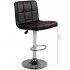 Bar stool M06 quilted adjustable black Bar stool M06 quilted adjustable black