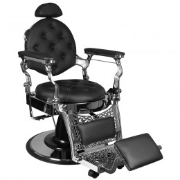 Gabbiano barber chair Giulio Silver black