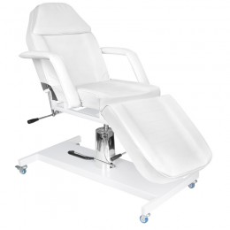 Basic 210 white hydraulic cosmetic chair on wheels
