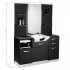 Gabbiano hairdressing console with sink B085W black