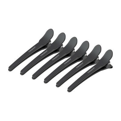 Hairdressing hair clips E-17 10 pcs. 10.5 cm black