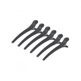 Hairdressing hair clips E-32 6 pcs. 11.5 cm black