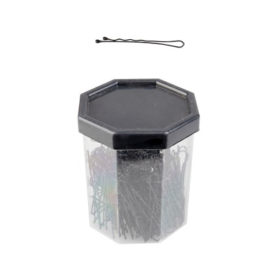 Hairdressing hairpins E-62 150 pcs. 4.9 cm black Hairdressing hairpins E-62 150 pcs. 4.9 cm black
